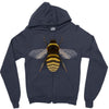 realistic bee Zipper Hoodie