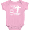 eat sleep mine funny Baby Onesie