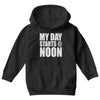 my day starts at noon Youth Hoodie