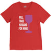 husband for wine V-Neck Tee