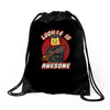 lucille is awesome Drawstring Bags