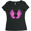 i wear pink for my mom Women's Triblend Scoop T-shirt