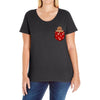 christmas cookie pocket Ladies Curvy T-Shirt