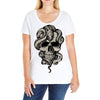 skull snake Ladies Curvy T-Shirt
