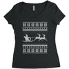 ugly santa claus Women's Triblend Scoop T-shirt