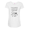 good book and coffee rectangle Maternity Scoop Neck T-shirt