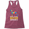 boxers support autism awareness Racerback Tank