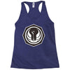 white and black Racerback Tank