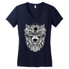 wolf Women's V-Neck T-Shirt