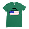 usa curling Ladies Fitted T-Shirt