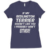 if my bedlington terrier doesn't like you i probably won't either Ladies Fitted T-Shirt