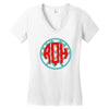 chevron circle Women's V-Neck T-Shirt