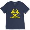 biohazard emo gamer cool rock music V-Neck Tee