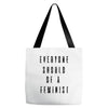 everyone should be feminist Tote Bags