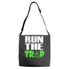 run the trap Adjustable Strap Totes