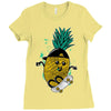 pineapple skateboarding Ladies Fitted T-Shirt