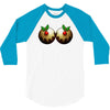christmas pudding boobs funny 3/4 Sleeve Shirt