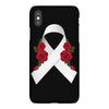 lung cancer white ribbon iPhoneX Case