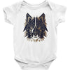 polygon wolf Baby Onesie