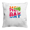 monday crossed out Throw Pillow