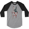 peace and love usa flag 3/4 Sleeve Shirt