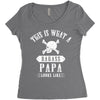 This Is What A Bad Ass Papa Looks Like Women's Triblend Scoop T-shirt