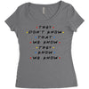 They Don't That We Know They Know We Know Women's Triblend Scoop T-shirt