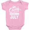 Queens Are Born In July Baby Onesie