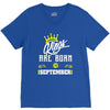 Kings Are Born In September V-Neck Tee
