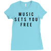 music sets you free Ladies Fitted T-Shirt