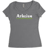 atheism funny retro religion jesus christ believer comic god Women's Triblend Scoop T-shirt