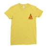 pizza christmas tree pocket Ladies Fitted T-Shirt