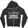 commassavenavy Zipper Hoodie