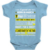 Legends Are Born In March Baby Onesie