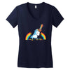 rainbow chainsaw massacre Women's V-Neck T-Shirt