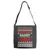santa only comes once a year daddy is always here to cheer Adjustable Strap Totes