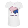 insert coin Maternity Scoop Neck T-shirt