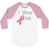junior's breast cancer awareness i wear pink 3/4 Sleeve Shirt