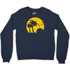 beach silhouette birds sand sunset Crewneck Sweatshirt