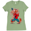 the flying spaghoofy monster Ladies Fitted T-Shirt