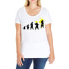 goku evolution (black) Ladies Curvy T-Shirt