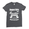 August Girls Are Sunshine Mixed With A Little Hurricane Ladies Fitted T-Shirt