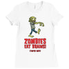 zombies eat brains Ladies Fitted T-Shirt