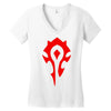 world of warcraft mists of pandaria horde Women's V-Neck T-Shirt