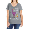 mama &amp; pizza dinasour. Ladies Curvy T-Shirt