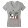 This Girl Loves Her Chihuahua Women's V-Neck T-Shirt