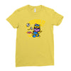 assemble! (yellow outline) Ladies Fitted T-Shirt