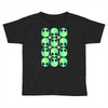 sad alien and daisy nineties grunge pattern Toddler T-shirt