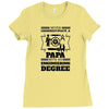 Never Underestimate A Papa With An Engineer Degree Ladies Fitted T-Shirt