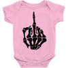 middle finger skeleton bone skull grafitti art Baby Onesie